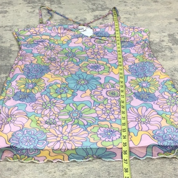 NWT Vintage Supply Floral Mini Dress Keyhole Retro Boho Hippie 70s Sz 12 - Picture 9 of 14